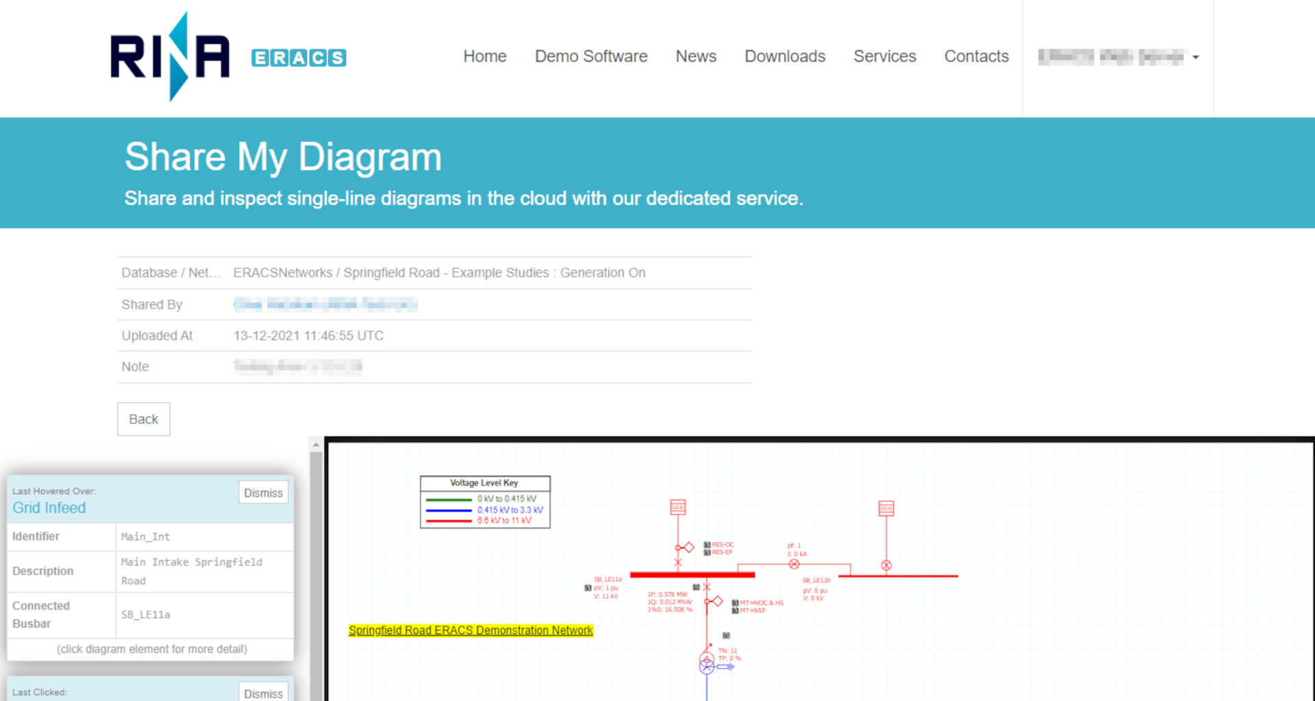 ERACS Share my Diagram web